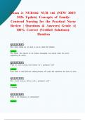 Exam 2&colon; NUR166&sol; NUR 166 &lpar;NEW 2025&sol; 2026 Update&rpar; Concepts of Family-Centered Nursing for the Practical Nurse Review &vert; Questions & Answers&vert; Grade A&vert; 100&percnt; Correct &lpar;Verified Solutions&rpar;- Hondros