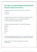 Portage Learning Pathophysiology Module 9 Exam with precise answers 
