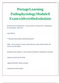 Portage Learning Pathophysiology Module 8 Exam with verified solutions