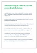 Pathophysiology Module 6 Exam with precise detailed solutions 