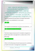 HIM - HEALTH INFORMATION  MANAGEMENT MIDTERM EXAM  QUESTIONS WITH 100&percnt; VERIFIED  ANSWERS&excl;&excl;&sol;NEWEST UPDATE Questions  with  Correct Answers  for Specific  Exam Mail supergrades12&commat;gmail&period;com