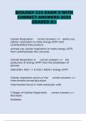 BIOLOGY 121 EXAM 2 WITH CORRECT ANSWERS 2025 GRADED A&plus;