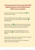 Sub Assessment Final Test &lpar;Latest 2025&sol;2026 Update&rpar; Questions with Verified Answers &vert;100&percnt; Correct &vert; Graded A&period;