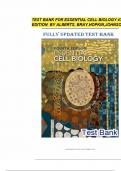 TEST BANK FOR ESSENTIAL CELL BIOLOGY 4TH EDITION BY ALBERTS&comma; BRAY&comma;HOPKIN&comma;JOHNSON