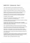 BADM 7401 - Cybersecurity - Exam 1 Questions and Answers &colon; &lbrace;LATEST 2025&sol; 2026 UPDATE&rcub; COMPLETE REAL AND AUTHENTIC EXAM &lbrace;100&percnt; CORRECT&rcub; RATED A&plus;&excl;&excl;&excl;&excl;