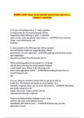 NURS 1230 FINAL EXAM REVIEW QUESTIONS AND FULLY CORRECT ANSWERS