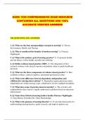 NURS 1230 COMPREHENSIVE EXAM RESOURCE CONTAINING ALL QUESTIONS AND 100&percnt; ACCURATE VERIFIED ANSWERS