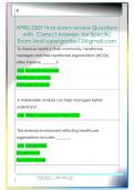 HPRS-3309 final exam review Questions  with  Correct Answers  for Specific  Exam Mail supergrades12&commat;gmail&period;com