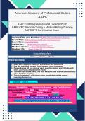AAPC CPC Certification Exam Review AAPC Certified Professional Coder &lpar;CPC&reg;&rpar; Exam Questions and Answers &vert; 100&percnt; Pass Guaranteed &vert; Graded A&plus; &vert; 