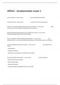  HIPAA - fundamentals exam 1 questions with correct detailed answers guaranteed pass&period;