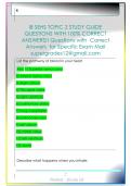 IB SEHS TOPIC 2 STUDY GUIDE  QUESTIONS WITH 100&percnt; CORRECT  ANSWERS&excl;&excl; Questions with  Correct  Answers  for Specific Exam Mail  supergrades12&commat;gmail&period;com 