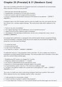 Chapter 25 &lpar;Prenatal&rpar; & 31 &lpar;Newborn Care&rpar; Questions and Answers &colon; &lbrace;LATEST 2025&sol; 2026 UPDATE&rcub; COMPLETE REAL AND AUTHENTIC EXAM &lbrace;100&percnt; CORRECT&rcub; RATED A&plus;&excl;&excl;&excl;&excl;
