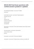 MCCN 205 Final Exam questions with verified answers graded A&plus; updated