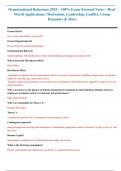Organizational Behaviour 2025 &ndash; 100&percnt; Exam-Focused Notes &plus; Real- World Applications &vert; Motivation&comma; Leadership&comma; Conflict&comma; Group Dynamics & More