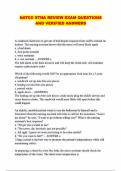 NATCO STNA REVIEW EXAM QUESTIONS AND VERIFIED ANSWERS