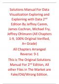 Solutions Manual for Data Visualization Exploring and Explaining with Data 2nd Edition By Jeffrey Camm&comma; James Cochran&comma; Michael Fry&comma; Jeffrey Ohlmann