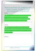 Illinois Class B Non-CDL Questions with   Correct Answers  for Specific Exam  Mail supergrades12&commat;gmail&period;com 