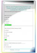 Intro to Java Programming Questions with   Correct Answers  for Specific Exam Mail  supergrades12&commat;gmail&period;com