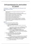 Samenvatting orthopedagogische werkvelden en  beleid 