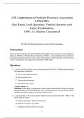 ATI Comprehensive Predictor Proctored Assessment UPDATED Real Exam-Level Questions&comma; Verified Answers with Expert Explanations&comma; 100&percnt; A&plus; Mastery Guaranteed