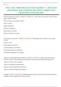 WGU C483 - PRINCIPLES OF MANAGEMENT - C483 EXAM QUESTIONS AND ANSWERS THE MOST CURRENT SET QUESTIONS UPDATED 2025