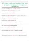 WGU C808 CLASSIFICATION SYSTEMS LATEST EXAM CURRENTLY SET QUESTIONS AND VERIFIED ANSWERS 2025