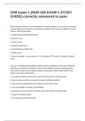 CHII exam 1 &lpar;NUR 350 EXAM 1 STUDY GUIDE&rpar; correctly answered to pass