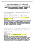 HESI COMPREHENSIVE NCLEX RN ONLINE PRACTICE EXAM &lpar;PEDIATRICS&rpar; &vert; ALL QUESTIONS AND CORRECT ANSWERS &vert; ALREADY GRADED A&plus; &vert; VERIFIED ANSWERS &vert; LATEST EXAM