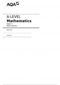 AQA Mark Scheme &ndash; A-Level Mathematics &ndash; Paper 3 &ndash; Specimen