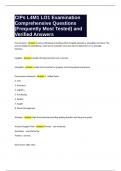 CIPs L4M1 LO1 Examination Comprehensive Questions &lpar;Frequently Most Tested&rpar; and Verified Answers