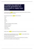 3&period;1 Explain key aspects of corporate governance of a procurement or supply chain function