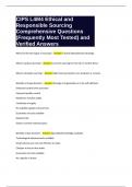 CIPS L4M4 Ethical and Responsible Sourcing Comprehensive Questions &lpar;Frequently Most Tested&rpar; and Verified Answers
