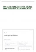 NRA BASIC PISTOL SHOOTING COURSE EXAM QUESTIONS & ANSWERS 2025&excl;&excl;