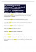 CIPS L4M1 Scope and Influence of Procurement and Supply Comprehensive Questions &lpar;Frequently Most Tested&rpar; with Verified Answers