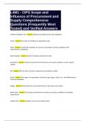 L4M1 - CIPS Scope and Influence of Procurement and Supply Comprehensive Questions &lpar;Frequently Most Tested&rpar; and Verified Answers