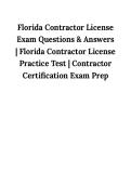 Florida Contractor License Exam Questions & Answers &vert; Florida Contractor License Practice Test &vert; Contractor Certification Exam Prep