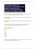 CIPS L4M1 Scope and Influence of Procurement and Supply Comprehensive Questions &lpar;Frequently Most Tested&rpar; and Verified Answers