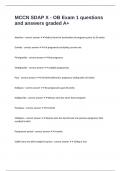 MCCN SDAP X - OB Exam 1 questions and answers graded A&plus;