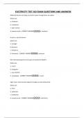 ELECTRICITY TEST 102 EXAM QUESTIONS AND ANSWERS