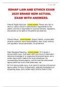 RDHAP LAW AND ETHICS EXAM  2025 BRAND NEW ACTUAL  EXAM WITH ANSWERS&period; 