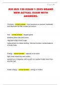 RIO BIO 156 EXAM 1 2025 BRAND  NEW ACTUAL EXAM WITH  ANSWERS&period; 