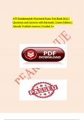 ATI Fundamentals Proctored Exam Test Bank 2024 &vert; Questions and Answers with Rationale &vert; Latest Edition &vert; Already Verified Answers &vert; Graded A&plus;