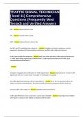 TRAFFIC SIGNAL TECHNICIAN &lpar; level 11&rpar; Comprehensive Questions &lpar;Frequently Most Tested&rpar; and Verified Answers