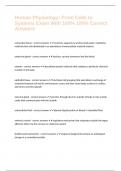 Human Physiology&colon; From Cells to Systems Exam With 100&percnt; 100&percnt; Correct Answers