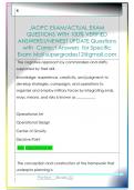 JAOPC EXAM&sol;ACTUAL EXAM  QUESTIONS WITH 100&percnt; VERIFIED  ANSWERS&excl;&excl;&sol;NEWEST UPDATE Questions  with  Correct Answers  for Specific  Exam Mail supergrades12&commat;gmail&period;com