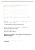 Human Physiology Exam With 100&percnt; Correct Answers