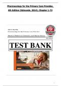 TEST BANK for Pharmacology For Primary Provider 4th Edition Edmunds and Mayhew All Chapters 1-73 fully covered
