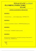  TEXAS STATE PLUMBING INSPECTORS EXAM QUESTIONS AND ANSWERS 2025