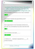 Louisiana Real Estate Exam Questions  with  Correct Answers  for Specific  Exam Mail supergrades12&commat;gmail&period;com