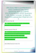 LRW EXAM PREP&sol;COMPREHENSIVE  STUDY GUIDE&sol;ACTUAL EXAM  QUESTIONS WITH ACCURATE  SOLUTIONS&sol;NEWEST UPDAT Questions  with  Correct Answers  for Specific  Exam Mail supergrades12&commat;gmail&period;com  E